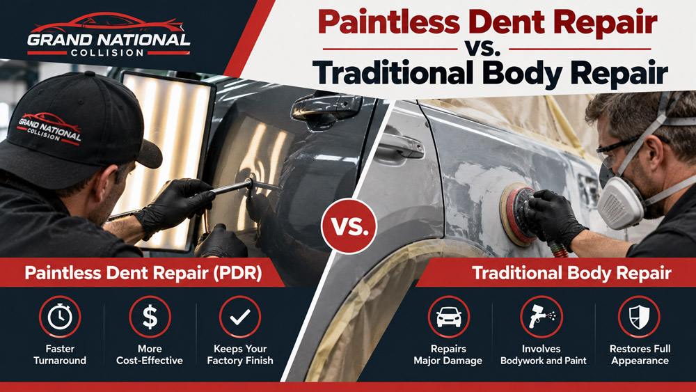 Paintless Dent Repair vs. Traditional Body Repair